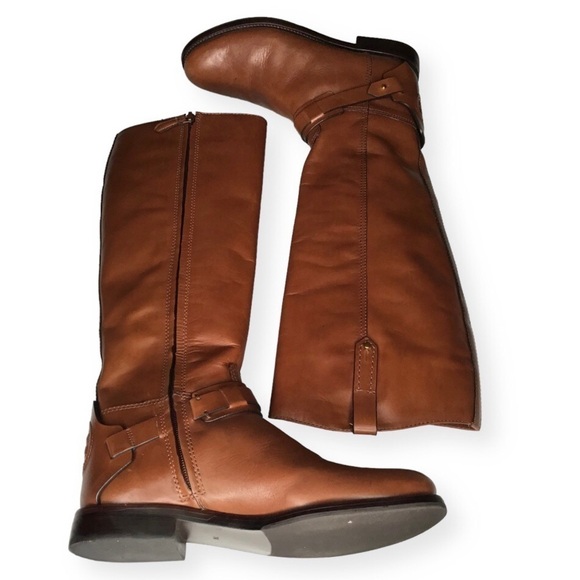 Tory Burch Colton Leather Riding Knee High Boots in Almond Size 7. - Picture 2 of 13